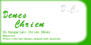 denes chrien business card